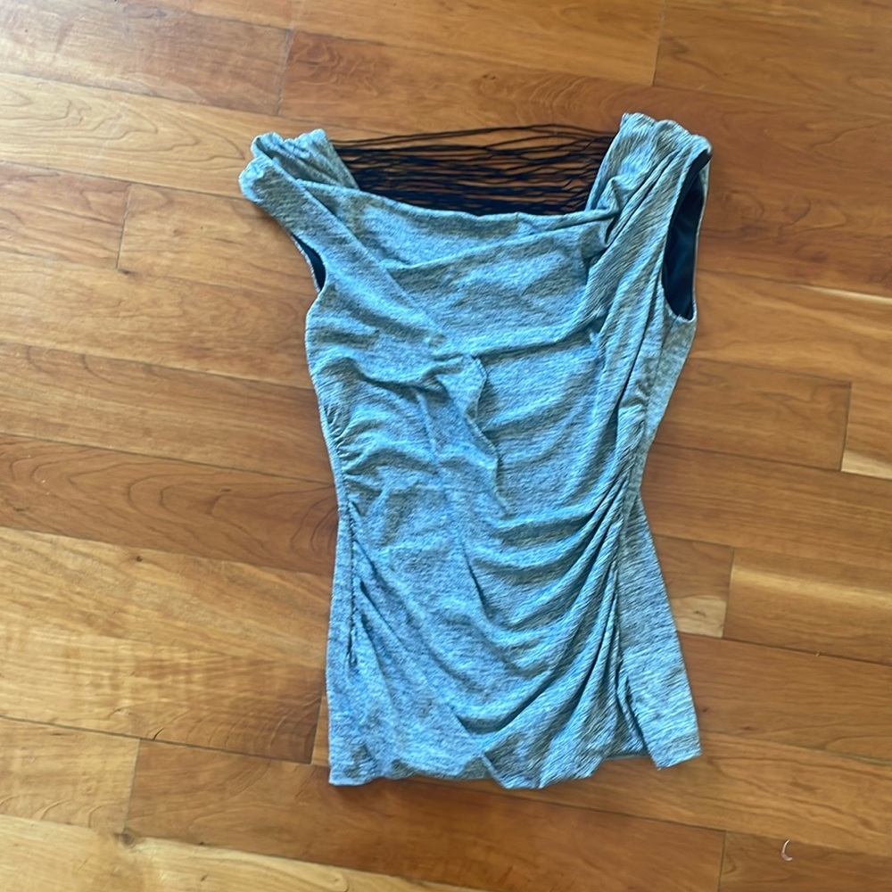 Silver and grey sleeveless top byx